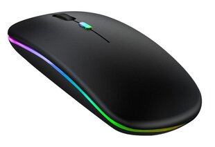 RGB belaidė pelė, juoda kaina ir informacija | Pelės | pigu.lt