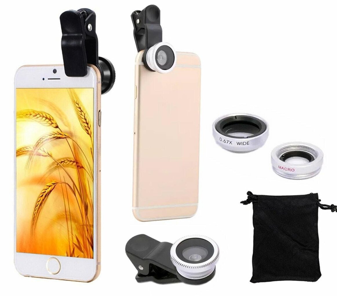 Phone Camera Lenses 3In1 1884191116417 цена и информация | Priedai telefonams | pigu.lt