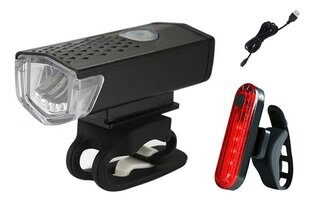 Dviračio priekinis žibintas LED, juodas kaina ir informacija | Žibintai ir atšvaitai dviračiams | pigu.lt