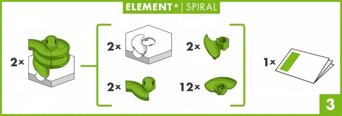 Interaktyvios takelių sistemos GratiTrax Ravensburger priedas Spiral kaina ir informacija | Konstruktoriai ir kaladėlės | pigu.lt