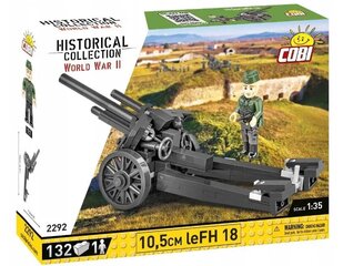 Konstruktorius Cobi Klocki HC WWII 10 5 CM LEFH 180, 132 d. цена и информация | Конструкторы и кубики | pigu.lt