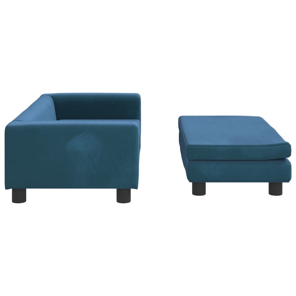 Vaikiška sofa vidaXL, mėlyna kaina ir informacija | Vaikiški sėdmaišiai, foteliai, pufai | pigu.lt