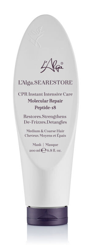 Drėkinanti kaukė ploniems plaukams su peptidais L'Alga Searestore CPR, 200 ml kaina ir informacija | Priemonės plaukų stiprinimui | pigu.lt