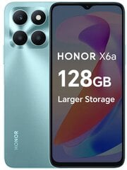 Honor X6A 4/128GB Cyan Lake 5109ATMC цена и информация | Мобильные телефоны | pigu.lt