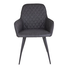 2-jų kėdžių komplektas Harbo, tamsiai pilkas kaina ir informacija | Virtuvės ir valgomojo kėdės | pigu.lt