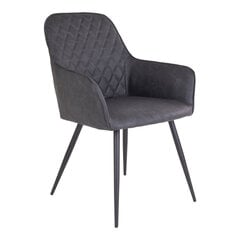 2-jų kėdžių komplektas Harbo, tamsiai pilkas kaina ir informacija | Virtuvės ir valgomojo kėdės | pigu.lt