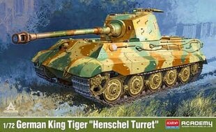 Klijuojamas modelis Academy 13423 German King Tiger Henschel Turret 1/72 kaina ir informacija | Klijuojami modeliai | pigu.lt