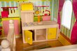 Medinis lėlių namelis su baldais Kruzzel цена и информация | Žaislai mergaitėms | pigu.lt