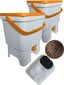 Virtuvinis kompostas Bokashi, 16 L, baltas/oranžinis + 1 kg Bokashi granulių kaina ir informacija | Komposto dėžės, lauko konteineriai | pigu.lt