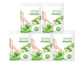 Маска для ног с Aloe Vera, 35 мл (5 пар) цена и информация | Кремы, лосьоны для тела | pigu.lt