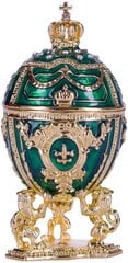 Faberge stiliaus kiaušinis, papuošalų dėžutė, žalia kaina ir informacija | Kitos originalios dovanos | pigu.lt