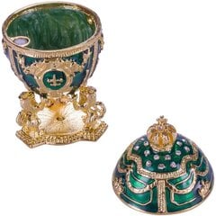 Faberge stiliaus kiaušinis, papuošalų dėžutė, žalia kaina ir informacija | Kitos originalios dovanos | pigu.lt