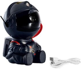 Projektorius Astronaut With Star 360° Black, juodas kaina ir informacija | Dekoracijos šventėms | pigu.lt