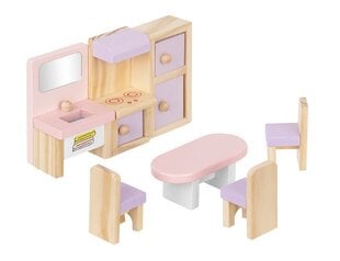 Набор деревянной мебели для кукольного домика, 22 предмета цена и информация | Игрушки для девочек | pigu.lt