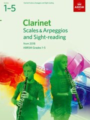 Clarinet Scales & Arpeggios and Sight-Reading, ABRSM Grades 1-5: from 2018 цена и информация | Книги об искусстве | pigu.lt