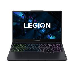 Lenovo Legion 5 15ITH6H i7-11800H 15.6&#34; FHD IPS 300nits AG 165Hz 16GB DDR4 3200 SSD512 NVMe GeForce RTX 3060 6GB LAN NoOS Phantom Blue/ Shadow Black Портативный компьютер цена и информация | Ноутбуки | pigu.lt