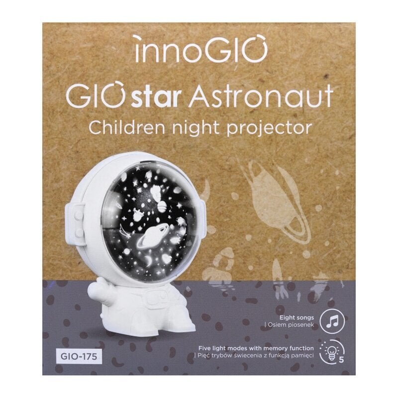 Vaikiškas projektorius Astronautas InnoGiO GIOstar GIO-175 kaina ir informacija | Žaislai kūdikiams | pigu.lt