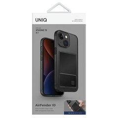 UNIQ etui Air Fender ID iPhone 15 Pro 6.1" szary|smoked grey tinted Cardslot цена и информация | Чехлы для телефонов | pigu.lt