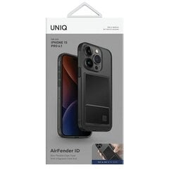 UNIQ etui Air Fender ID iPhone 15 Pro 6.1" szary|smoked grey tinted Cardslot цена и информация | Чехлы для телефонов | pigu.lt