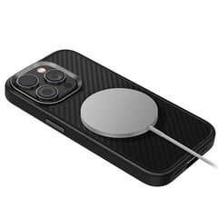 UNIQ etui Keva iPhone 15 Pro 6.1" Magclick Charging czarny|carbon black цена и информация | Чехлы для телефонов | pigu.lt