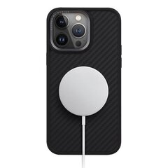 UNIQ etui Keva iPhone 15 Pro Max 6.7" Magclick Charging czarny|carbon black цена и информация | Чехлы для телефонов | pigu.lt