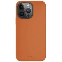 UNIQ etui Lino Hue iPhone 15 Pro Max 6.7" Magclick Charging pomarańczowy|sunset orange цена и информация | Чехлы для телефонов | pigu.lt