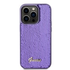 Guess Sequin Script Logo Case for iPhone 14 Pro Max Purple цена и информация | Чехлы для телефонов | pigu.lt