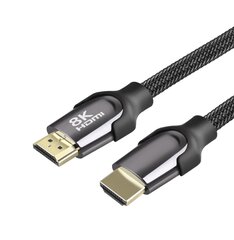 Кабель MGL Premium MG-HDMI8K-1M HDMI-HDMI 4K120Гц 8K60Гц 1 метр цена и информация | Кабели и провода | pigu.lt