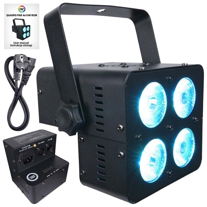 LED šviesa LIGHT4ME QUADRO PAR 4x15W RGBW, 1 vnt. цена и информация | Dekoracijos šventėms | pigu.lt