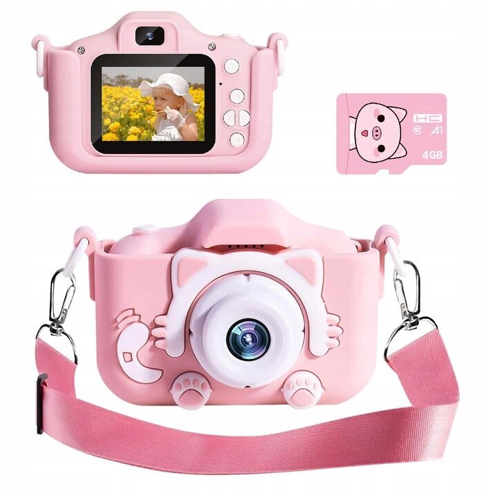 Skaitmeninė kamera vaikams Katytė, rožinė kaina ir informacija | Lavinamieji žaislai | pigu.lt