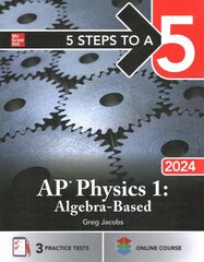 5 Steps to a 5: AP Physics 1: Algebra-Based 2024 kaina ir informacija | Ekonomikos knygos | pigu.lt