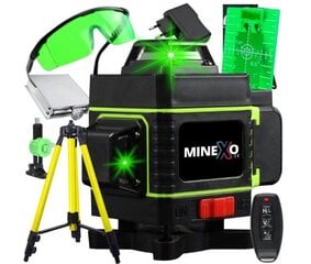 Linijinis lazerinis nivelyras 4D Minexo, 1 vnt. kaina ir informacija | Mechaniniai įrankiai | pigu.lt