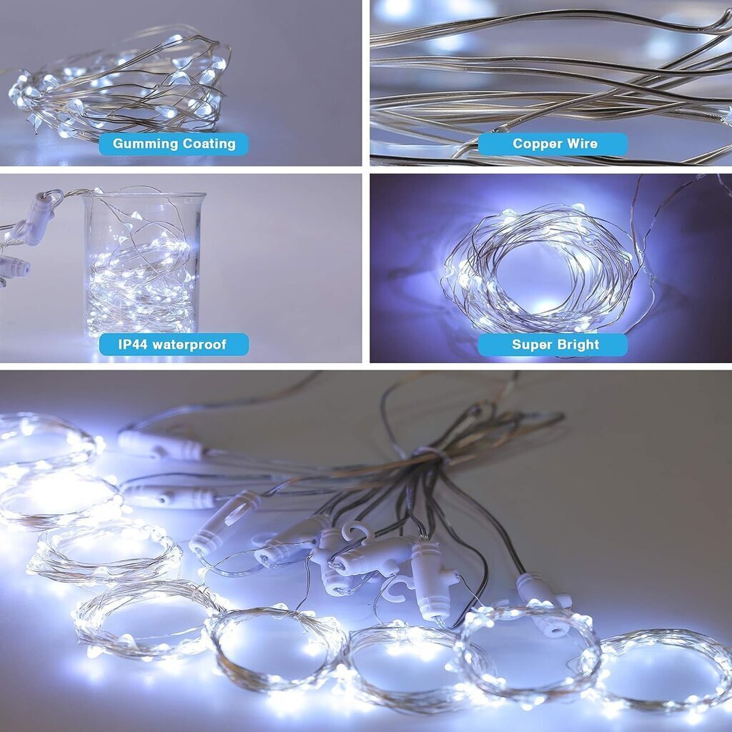 Kalėdinių lempučių užuolaidėlė su USB valdymo pulteliu, 300 LED, 3m kaina ir informacija | Girliandos | pigu.lt
