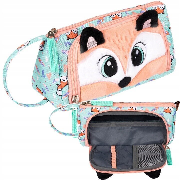 Mokyklinis penalas Bambino Fox 657504, 21x11x8 cm kaina ir informacija | Penalai | pigu.lt