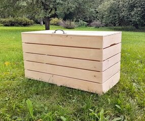 Latapiswood medinė dėžė su dangčiu, 45x90x50 cm kaina ir informacija | Daiktadėžės | pigu.lt