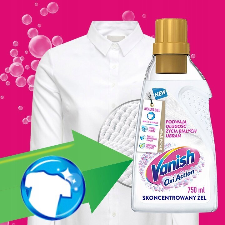 Vanish Oxi Action audinių dėmių valiklis, 2x750 ml цена и информация | Skalbimo priemonės | pigu.lt