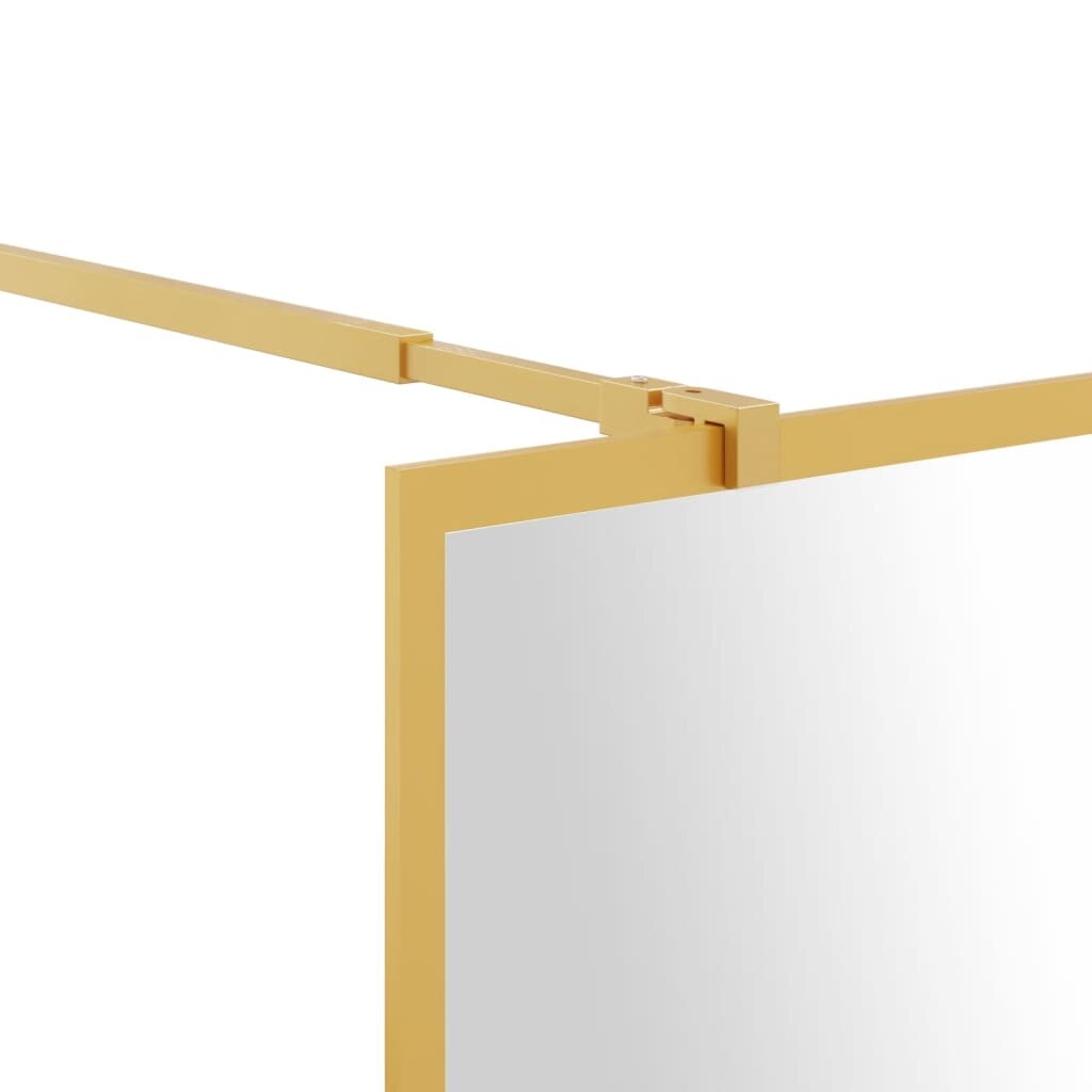 Dušo sienelė su skaidriu ESG stiklu, auksinė, 100x195cm kaina ir informacija | Dušo durys ir sienelės | pigu.lt