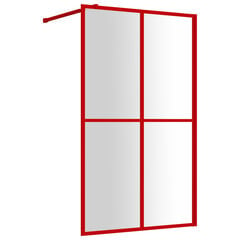 Dušo sienelė su skaidriu ESG stiklu, raudona, 118x195cm цена и информация | Душевые двери и стены | pigu.lt