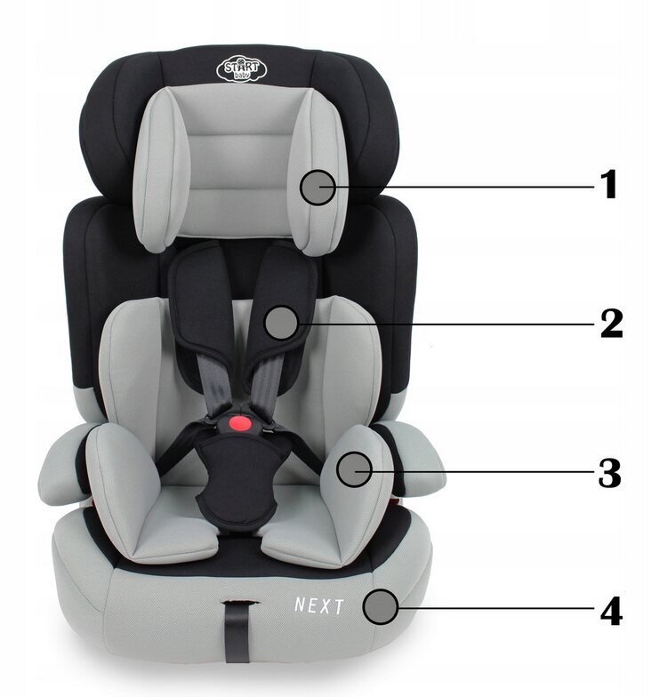 Automobilinė kėdutė su laikikliu Startbaby 9-36kg kaina ir informacija | Autokėdutės | pigu.lt