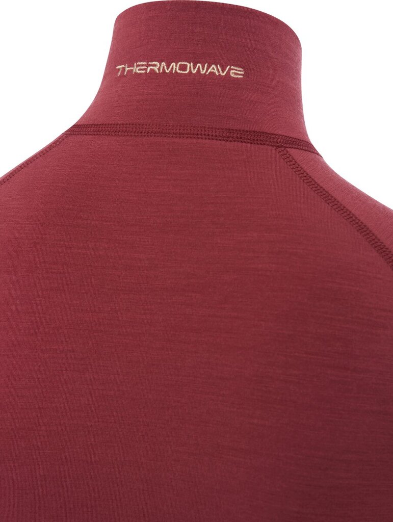 Termo marškinėliai moterims Thermowave Merino Arctic 1/2 Zip, raudoni kaina ir informacija | Termo apatiniai moterims | pigu.lt