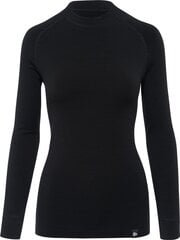 Termo marškinėliai moterims Thermowave Merino Aero, juodi цена и информация | Женское термобелье | pigu.lt