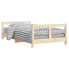 Vaikiškas lovos rėmas vidaXL, 80x160 cm, rudas цена и информация | Детские кровати | pigu.lt
