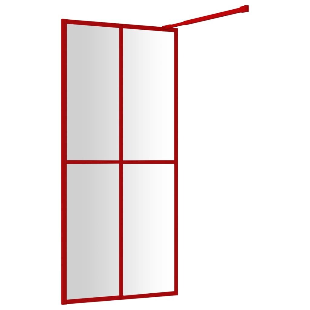 Dušo sienelė su skaidriu ESG stiklu, raudonos spalvos, 90x195cm kaina ir informacija | Dušo durys ir sienelės | pigu.lt