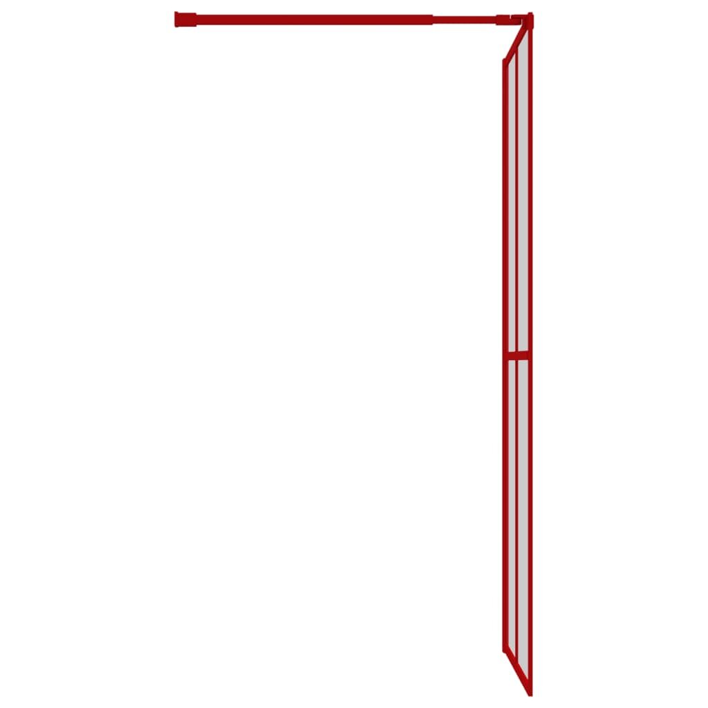 Dušo sienelė su skaidriu ESG stiklu, raudonos spalvos, 90x195cm kaina ir informacija | Dušo durys ir sienelės | pigu.lt