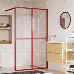 Dušo sienelė su skaidriu ESG stiklu, raudona, 140x195cm kaina ir informacija | Dušo durys ir sienelės | pigu.lt