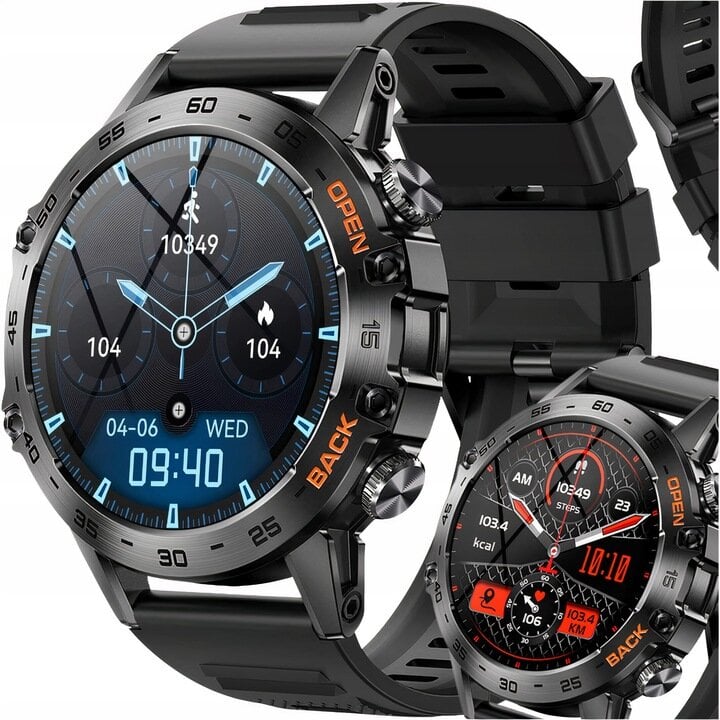 Vess K52 Black kaina ir informacija | Išmanieji laikrodžiai (smartwatch) | pigu.lt