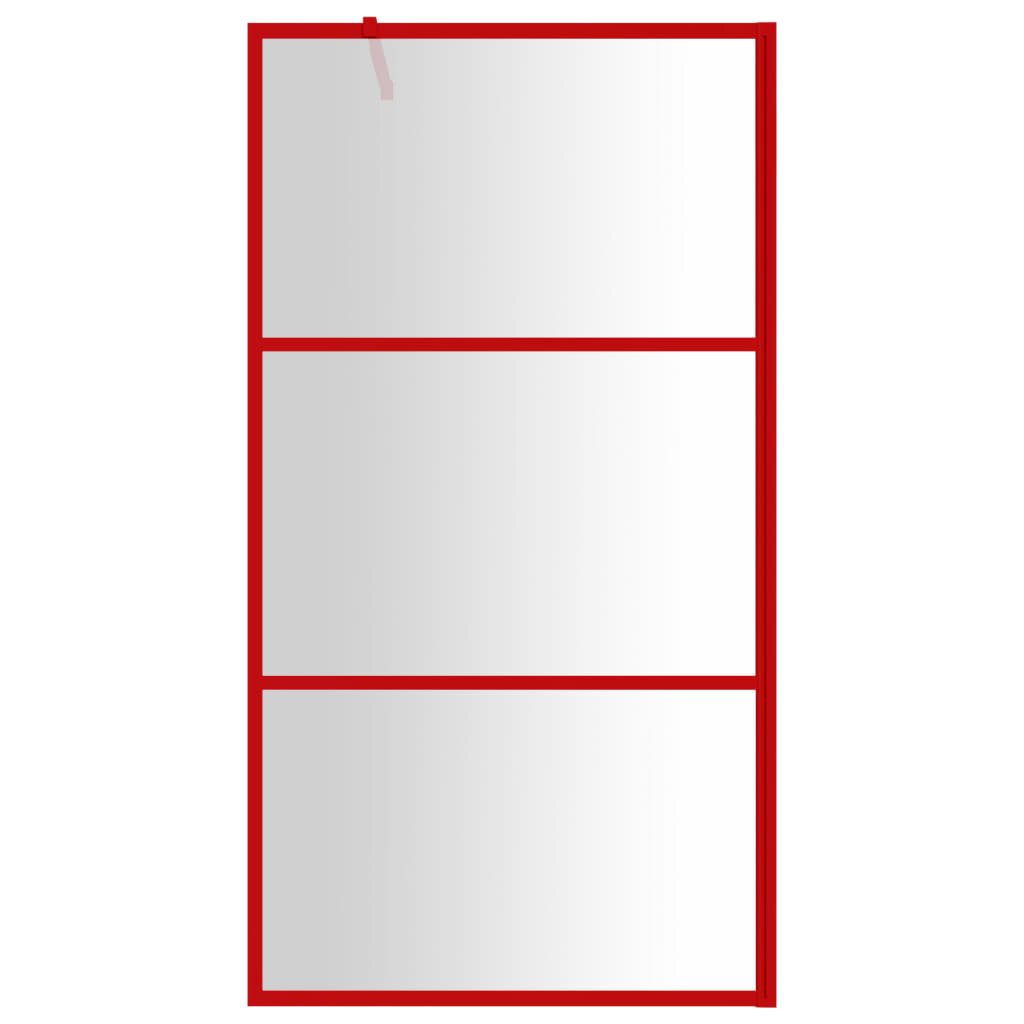 Dušo sienelė su skaidriu ESG stiklu, raudona, 115x195cm kaina ir informacija | Dušo durys ir sienelės | pigu.lt