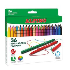 Фломастеры Alpino, 36 цветов цена и информация | Принадлежности для рисования, лепки | pigu.lt