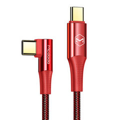 Cable USB-C to USB-C Mcdodo CA-8321 100W 90 Degree 1.2m (red) цена и информация | Кабели для телефонов | pigu.lt