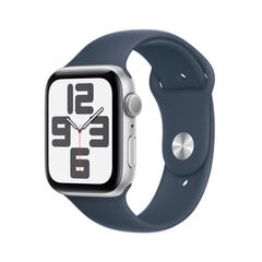 Apple Watch SE GPS 40mm Silver Aluminium Case with Storm Blue Sport Band - S/M MRE13ET/A цена и информация | Смарт-часы (smartwatch) | pigu.lt